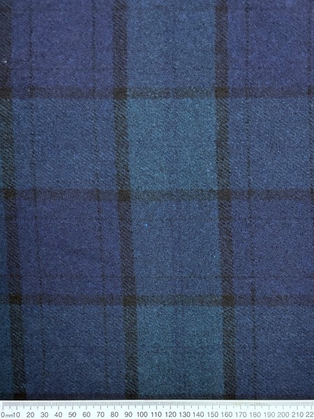 Black Watch Blue, Green & Black Brushed Wool