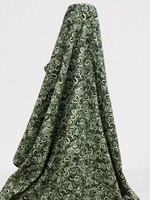 Multi Green Toned Moko Design Kiwiana Printed Cotton