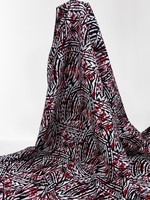 Red, Black & White Pacific Island Cotton Dobby