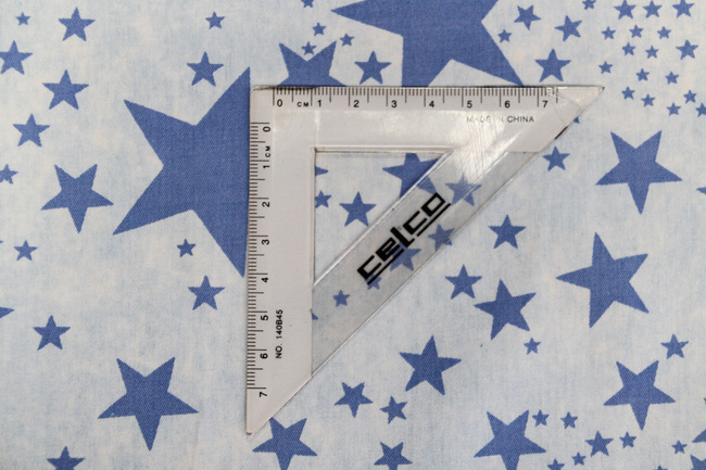 Denim Stars on Mottled Chambray