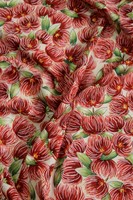 Pohutukawa on Pale Beige Kiwiana Cotton