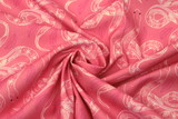 Floral Snakes on Bright Pink Printed Cotton
