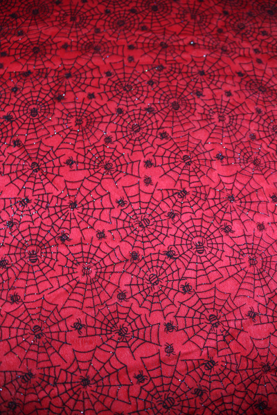 Cobweb Flocked Organza