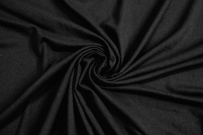 Black Textured Cotton Knit