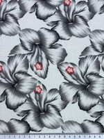 Hibiscus Open Weave Linen Cotton Blend - Grey Tones
