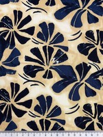 Floral in Blues Printed Bamboo Cotton Blend
