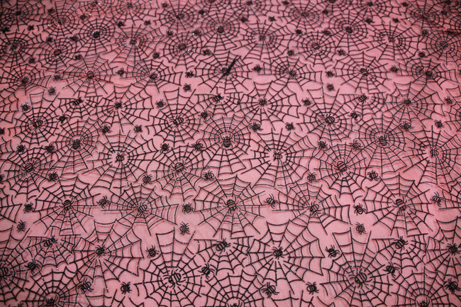 Cobweb Flocked Organza