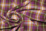 Purple, Lime & Orange Brushed Cotton Check