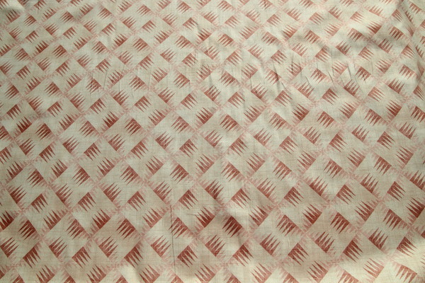 Pinky Brown Print on Cream Cotton