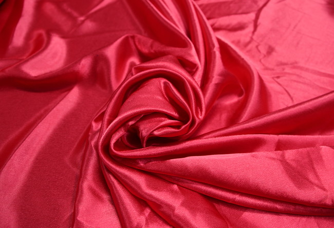 * REMNANT - Raspberry Satin Backed Crepe