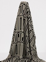 Tulip Black & White Striped Printed Bamboo Cotton Blend