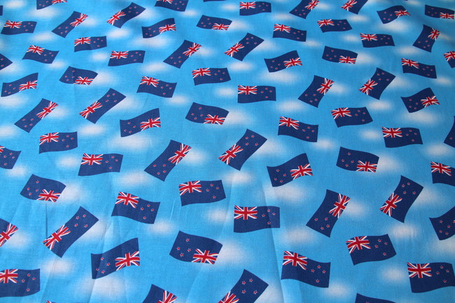 NZ Flag Printed Cotton