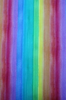 Rainbow Stripes Kiwiana Printed Cotton