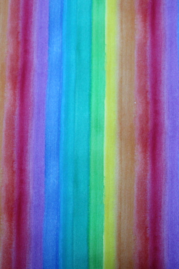 Rainbow Stripes Kiwiana Printed Cotton