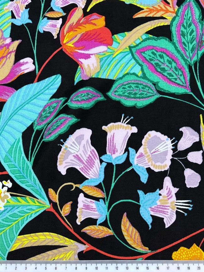 Midnight Tropics Printed Viscose Blend