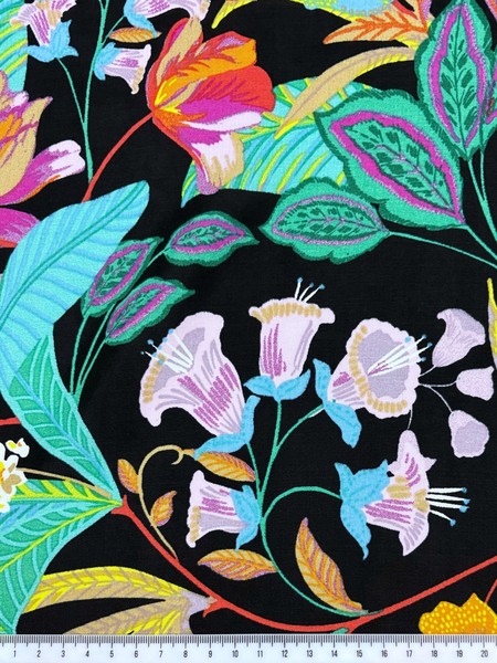 Midnight Tropics Printed Viscose Blend