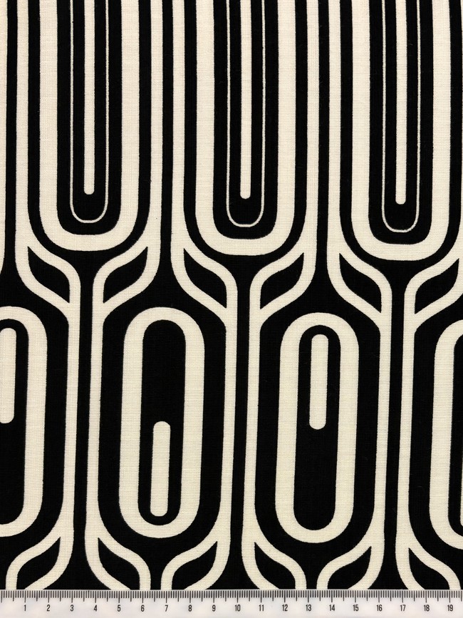 Tulip Black & White Striped Printed Bamboo Cotton Blend