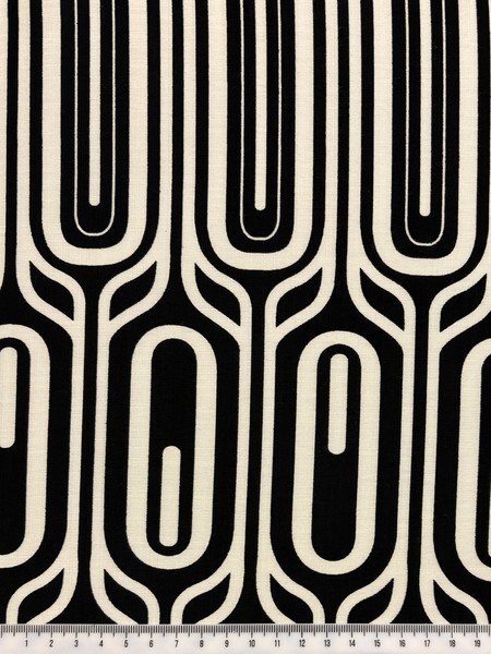 Tulip Black & White Striped Printed Bamboo Cotton Blend