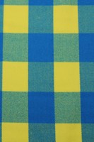 Lemon & Turquoise Brushed Cotton Check