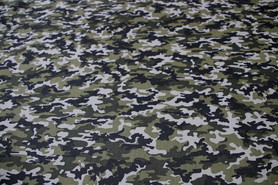 Khaki Camo Premium Printed Cotton