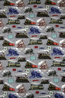 All Aboard To The Trains Premium Printed Cotton