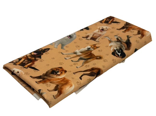 Furry Fun Tossed Dogs Premium Printed Cotton