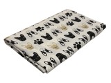 French Bulldogs on White Japanese Premium Printed Cotton

