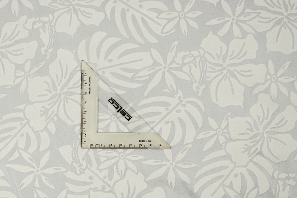 Island Flowers & Palms White on White Sturdy Stretch Knit