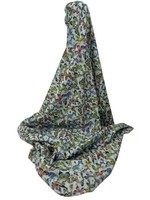 Luminous Butterflies on China Blue Premium Cotton