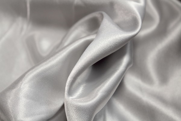 Beautiful New Stock Stretch Satin - Pale Silver