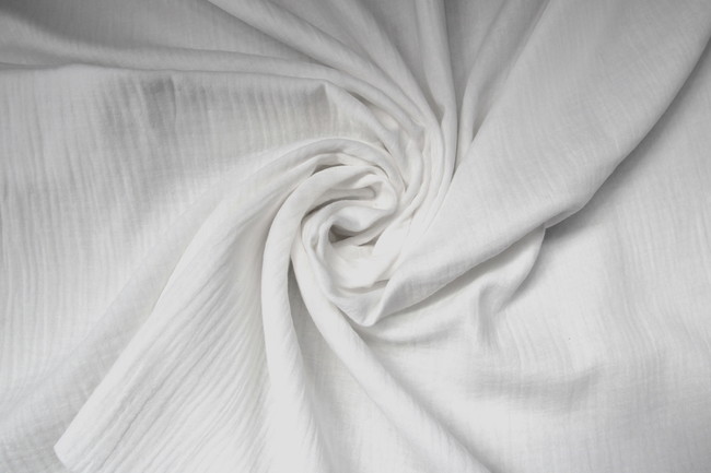 * REMNANT - Soft White Double Muslin