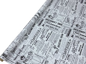 Black Print on White Printed Cotton