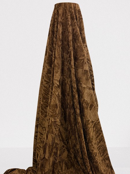 Teddy Brown Crushed Velvet