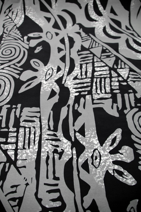 Grey/White on Black Pasifika Bengaline