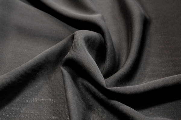 * REMNANT - Simply Gorgeous Plain Chiffon - Black