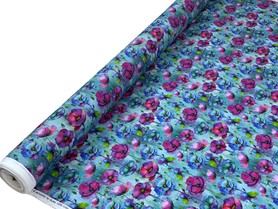 Poppies in Nightshade Tones Premium Cotton