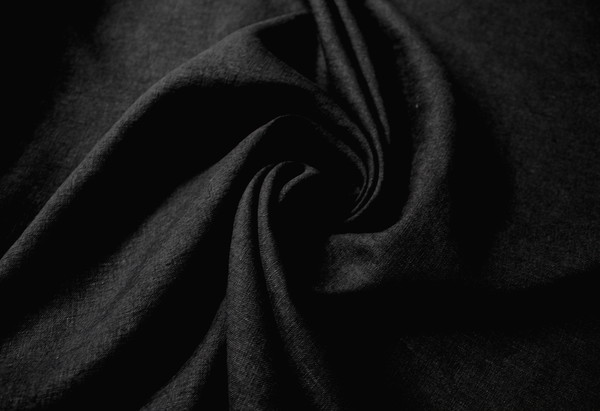 Black Heavy Sand-Washed Linen