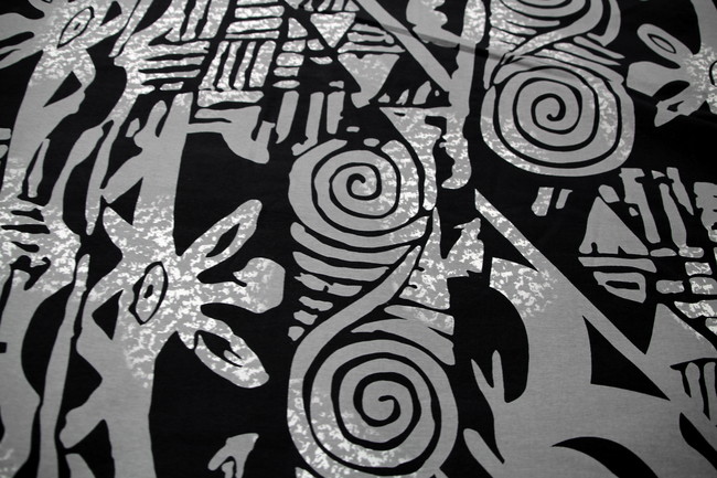 Grey/White on Black Pasifika Bengaline