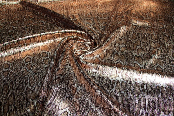 Shimmering Snakeskin Foil Printed Sequin Knit New Image