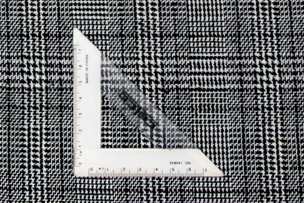 Black & White Mini Houndstooth Check Wool Blend