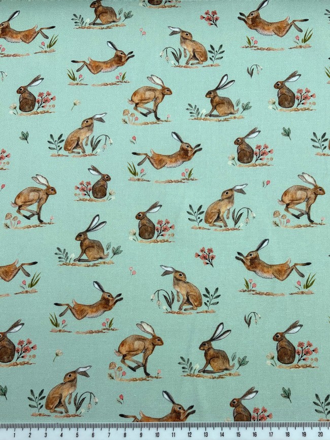 In the Forest - Hares Premium Cotton