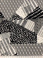 B & W Patch Print Stretch Cotton