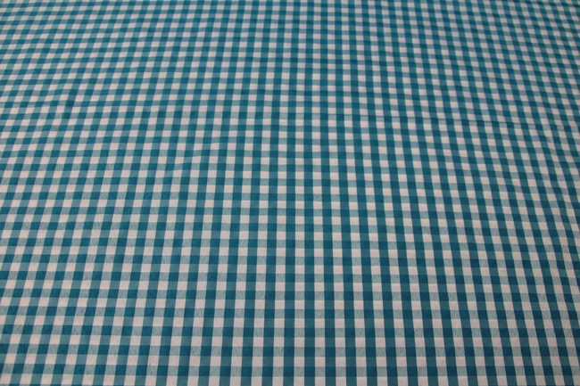 BULK DEAL - 10 metres for $20 - Turquoise & White Gingham Polyester