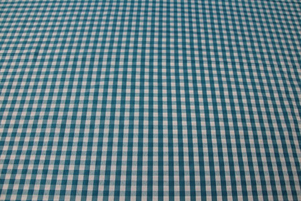 BULK DEAL - 10 metres for $20 - Turquoise & White Gingham Polyester