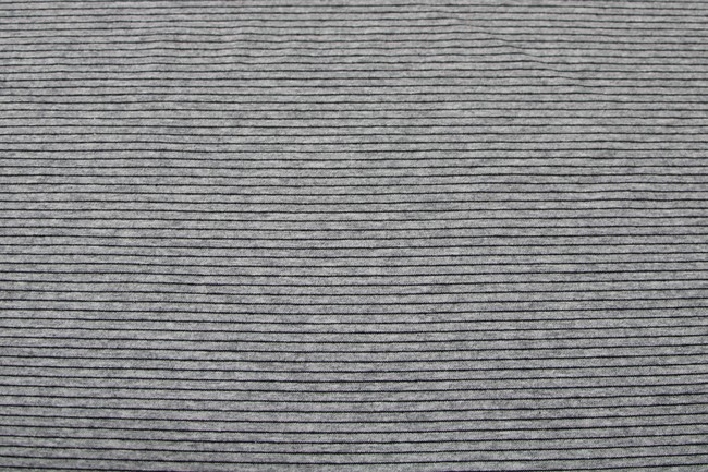 Grey Marle & Black Pinstriped Cotton Lycra