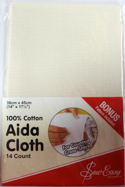 Cream Aida Cloth - 14 Count, 100% Cotton