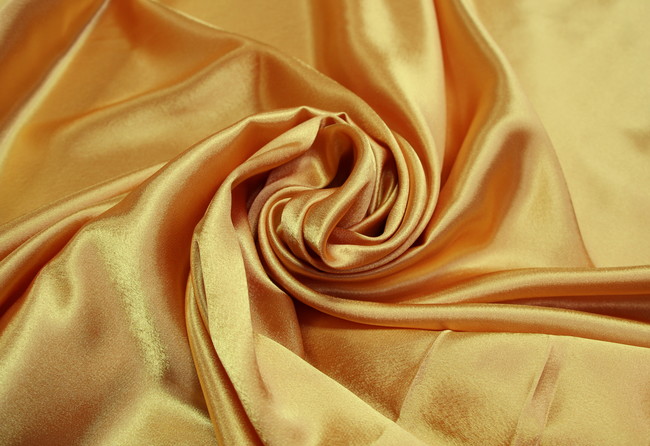 * REMNANT - Burnished Gold Satin Backed Crepe