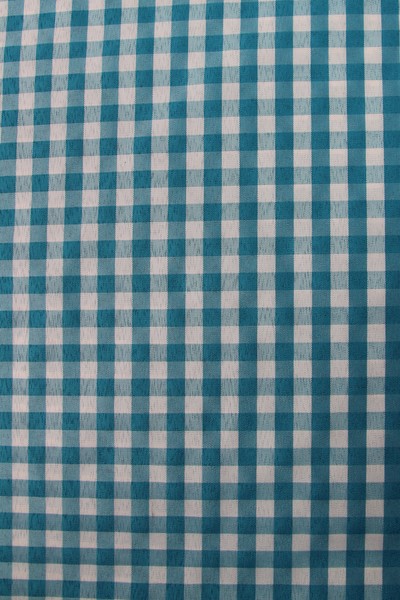 BULK DEAL - 10 metres for $20 - Turquoise & White Gingham Polyester