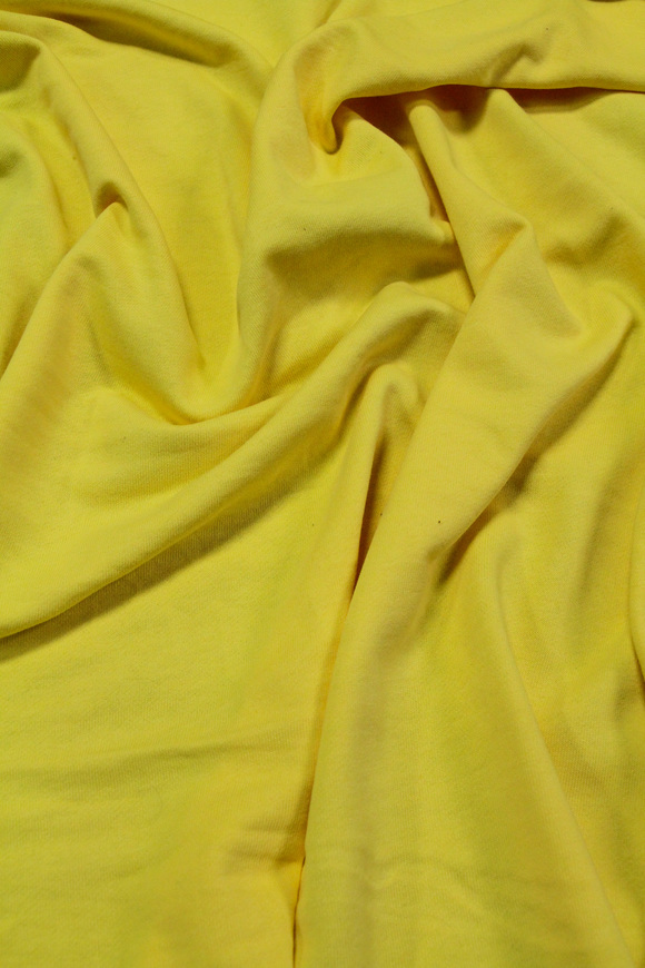 Yellow French Terry Unbrushed Sweatshirting