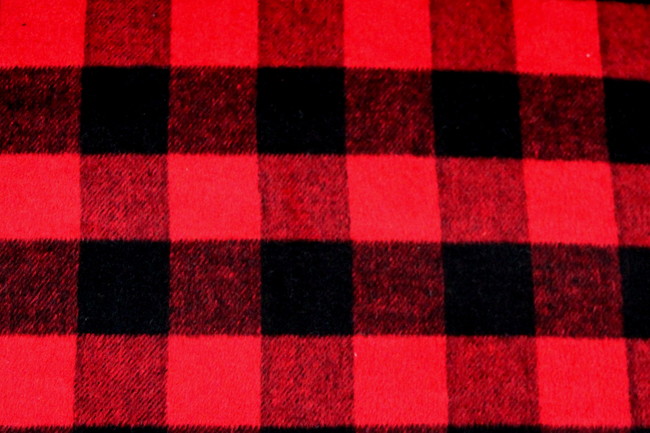Black & Red Canterbury Brushed Check Wool Blend